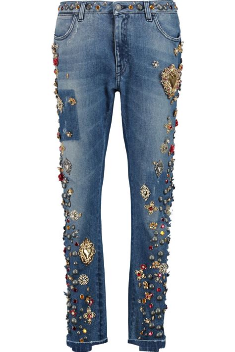 dolce gabbana jeans ebay donna|dolce and gabbana embellished jeans.